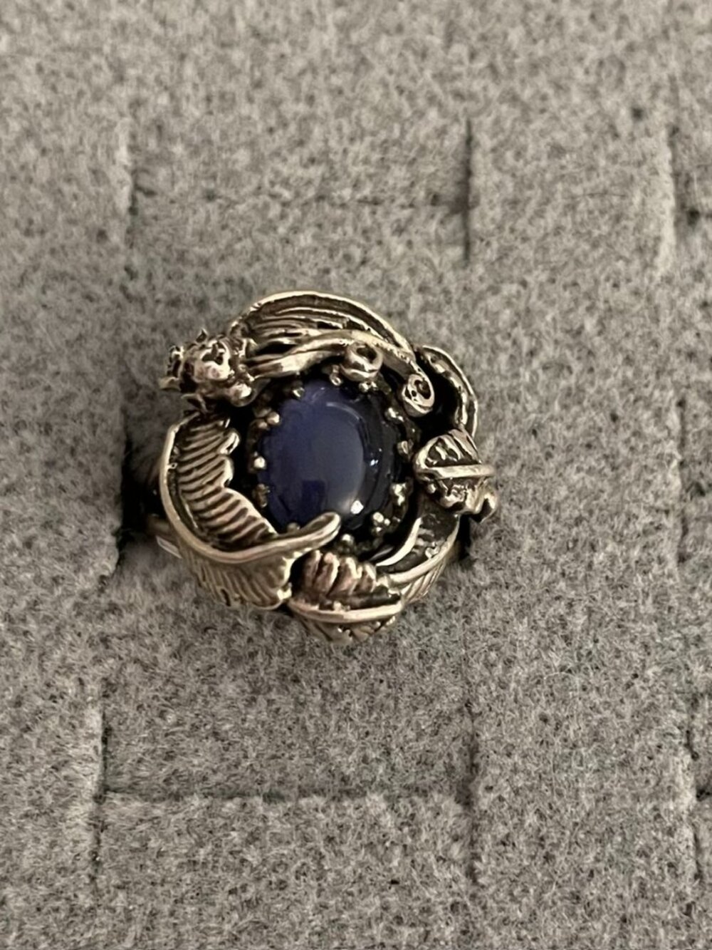 NWT Vintage Sterling Silver Ring Sz 4 Handmade Gemstone Bob Stringer 90s $225